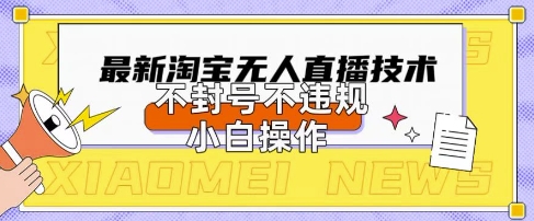 2025年淘宝无人直播带货10.0.全新技术，不违规，不封号，纯小白操作，日入数张【揭秘】-互联网-新思维