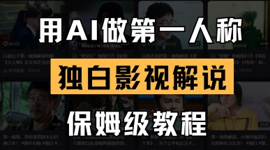 用AI做第一人称独白影视解说，手把手教学，保姆级教程-互联网-新思维