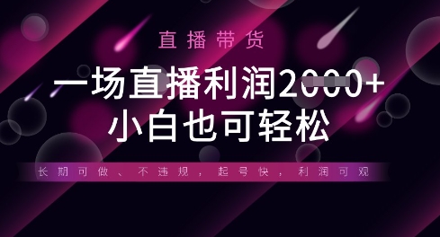 半无人直播带货，一场利润数张，适合所有平台玩法，小白也可轻松-互联网-新思维