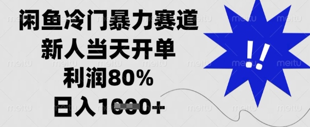 闲鱼冷门暴力赛道，新人当天开单，利润80%，日入数张【揭秘】-互联网-新思维
